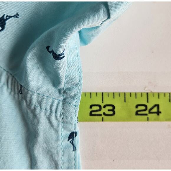 Plugg Mens Light Blue Medium Flamingo All Over Coastal Nautical Preppy Travel - Picture 10 of 11